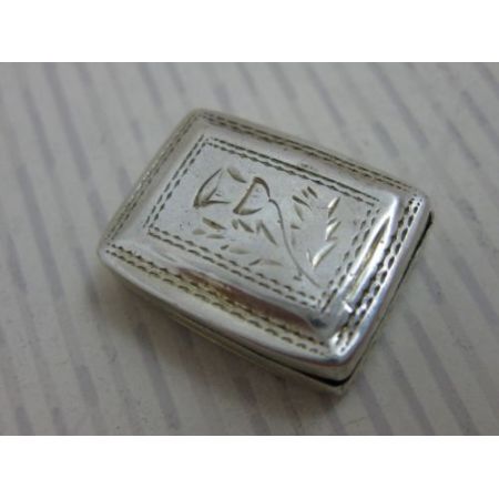 Antike silberne Gewürzdose Echtsilber Vinaigrette britisch 1825