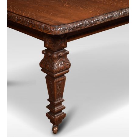 Viktorianischer Eichen Esstisch original antik erweiterbar ca 1850