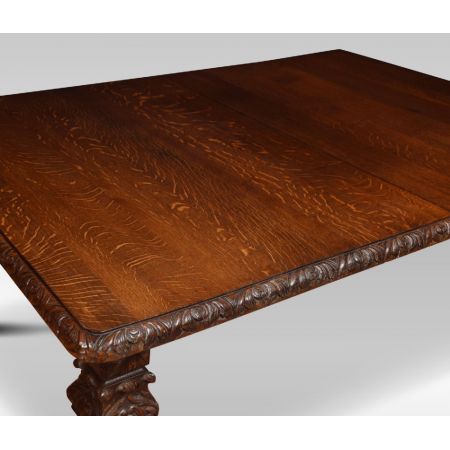 Viktorianischer Eichen Esstisch original antik erweiterbar ca 1850