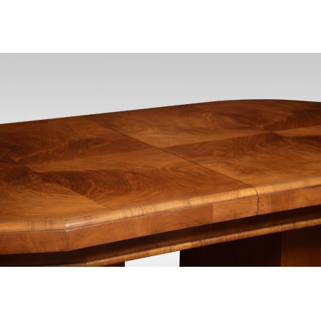 Art Deco Nussbaum Esstisch original antik ca 1920