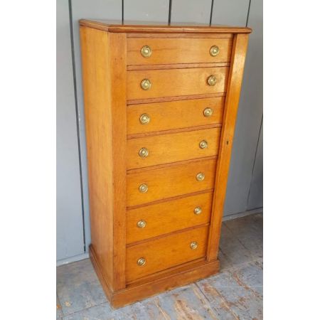 Englische Wellington Kommode Eiche antik ca 1880