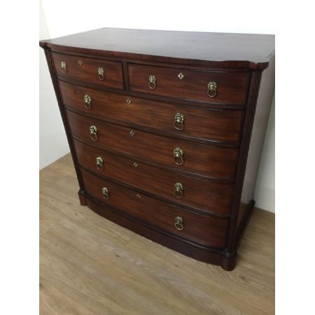 Regency Mahagoni Kommode Bowfront antik circa 1820