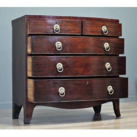 Viktorianische antike Mahagoni Kommode Bowfront englisch ca 1850