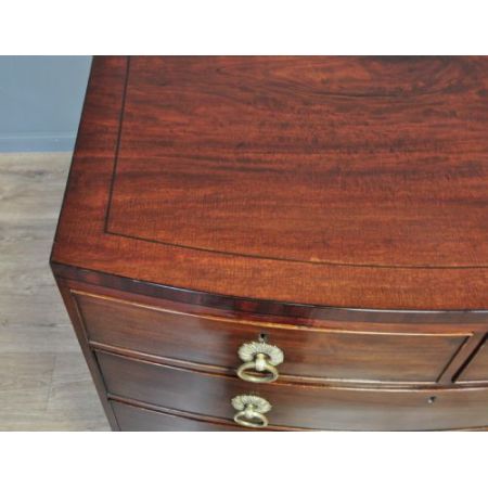 Viktorianische antike Mahagoni Kommode Bowfront englisch ca 1850