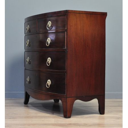 Viktorianische antike Mahagoni Kommode Bowfront englisch ca 1850
