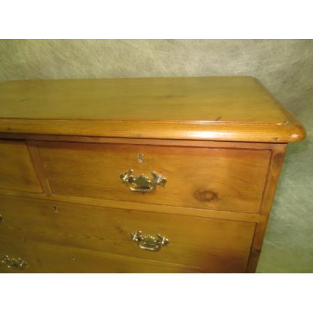 Viktorianische englische Kiefern Kommode Weichholz antik ca 1850