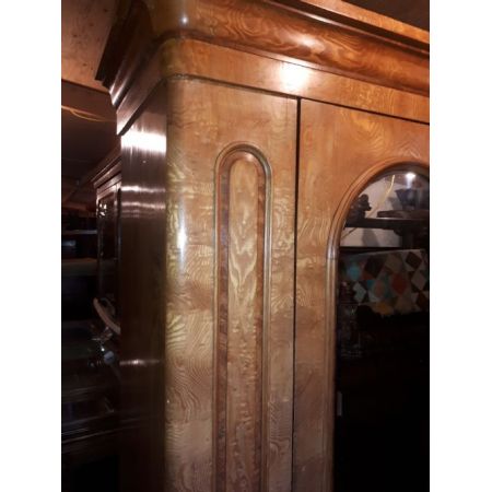 Viktorianischer antiker Eschen Kleiderschrank Garderobe ungarisch ca 1850