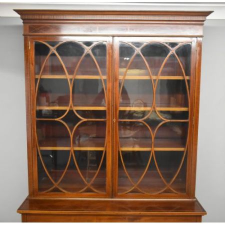 Edwardianisches Antikes Englisches Mahagoni Bücherregal ca. 19. Jh.