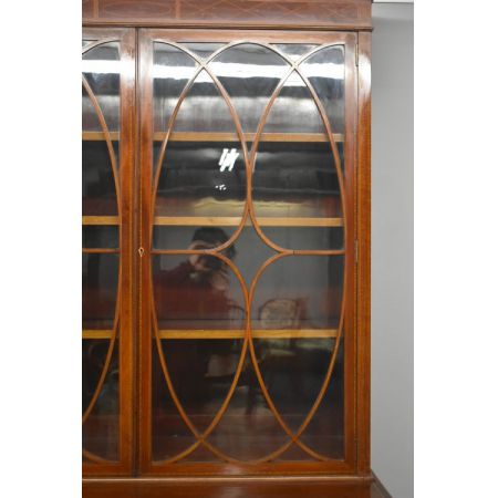 Edwardianisches Antikes Englisches Mahagoni Bücherregal ca. 19. Jh.