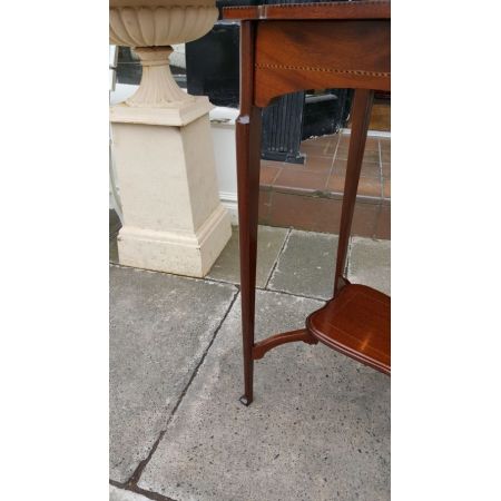 Edwardianischer Mahagoni Beistelltisch original antik ca 1890