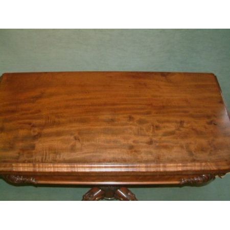 Viktorianischer Mahagoni Beistelltisch Kartentisch antik ca 1850