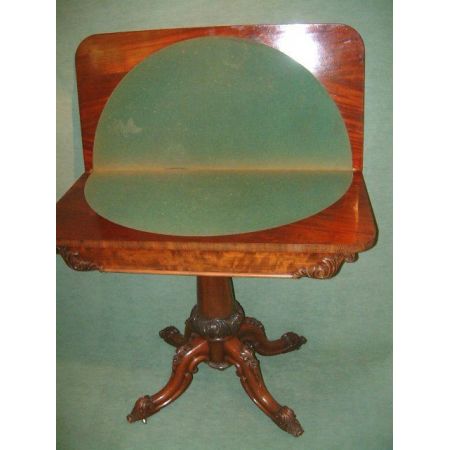 Viktorianischer Mahagoni Beistelltisch Kartentisch antik ca 1850