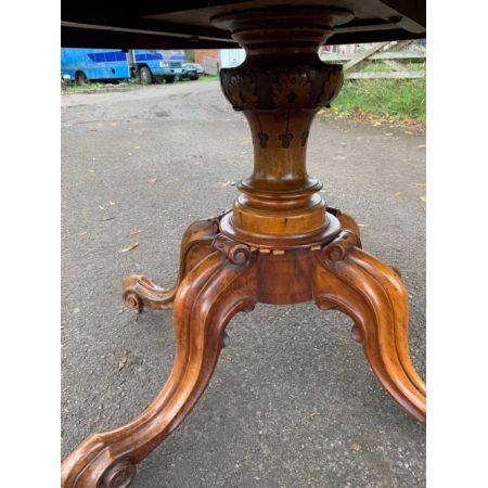 Viktorianischer antiker Esstisch Nussbaum Mahagoni englisch ca 1850