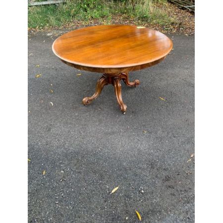 Viktorianischer antiker Esstisch Nussbaum Mahagoni englisch ca 1850