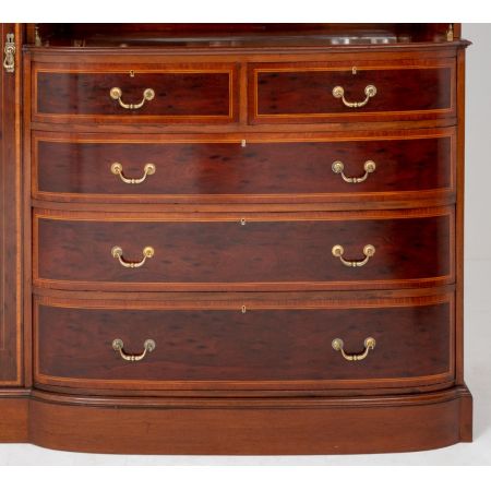 Antiker edwardianischer Mahagoni Kleiderschrank englisch ca 1890