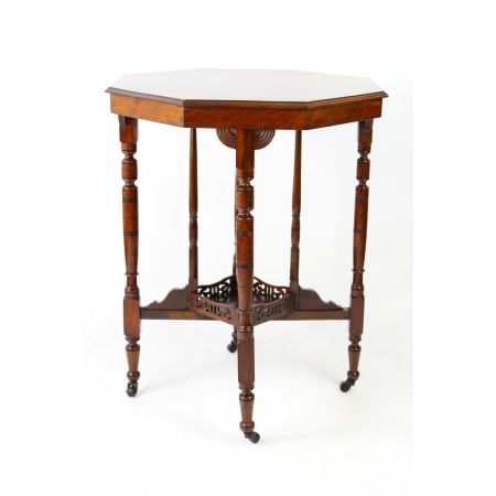 Viktorianischer Arts & crafts octagonal side table