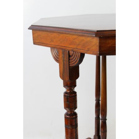 Viktorianischer Arts & crafts octagonal side table