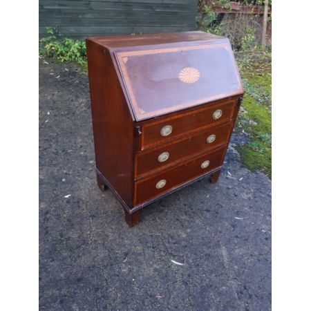 Edwardianischer antiker Mahagoni Sekretär englisch ca 1890