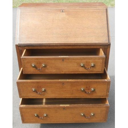 Edwardianischer antiker Sekretär Eiche englisch ca 1900