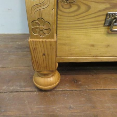 Antike Art Nouveau Kiefer Kommode Weichholz englisch ca 1890