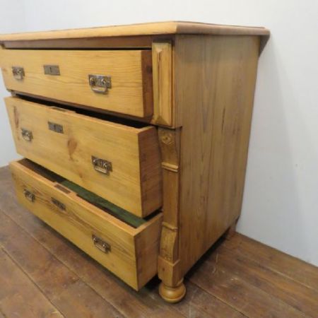 Antike Art Nouveau Kiefer Kommode Weichholz englisch ca 1890