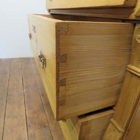 Antike Art Nouveau Kiefer Kommode Weichholz englisch ca 1890