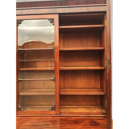 Antiker original englischer Aufsatzsekretär Mahagoni Bureau Bookcase ca 1830