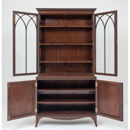 Antiker Mahagoni Bücherschrank englisch ca 1920