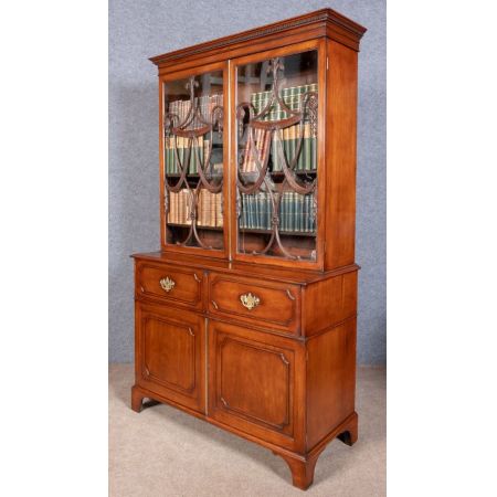 Georgianisches Mahagoni Bureau Bookcase Aufsatzsekretär original antik ca 1820