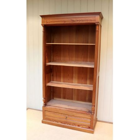 Antikes französisches Kiefern Bücherregal Weichholz ca 1900
