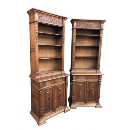 Antike französische Eichen Bücherregale ca 1880