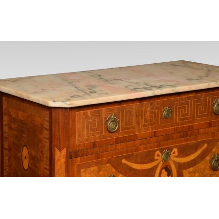 Französische Massivholz Kommode Intarsien original antik ca 1910