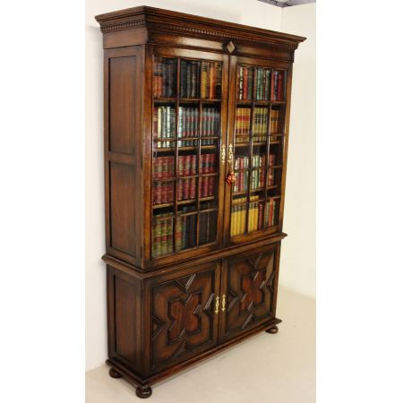 Antiker Eichen Bücherschrank original englisch ca 1900