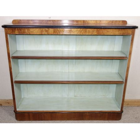 Antikes Nussbaum Art Deco Bücherregal original englisch ca 1930