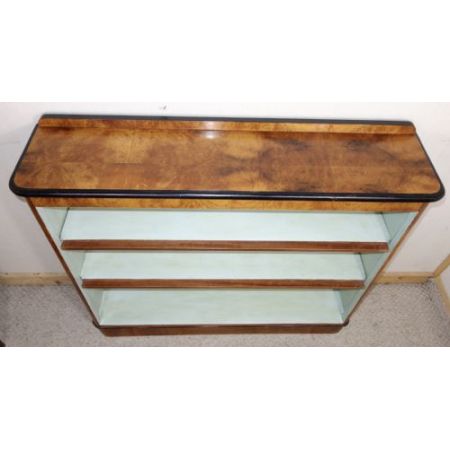 Antikes Nussbaum Art Deco Bücherregal original englisch ca 1930