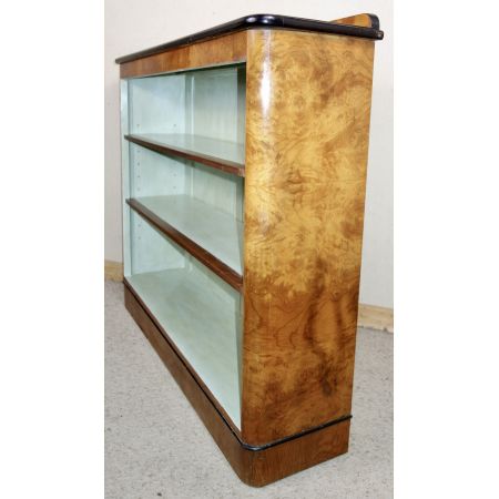 Antikes Nussbaum Art Deco Bücherregal original englisch ca 1930