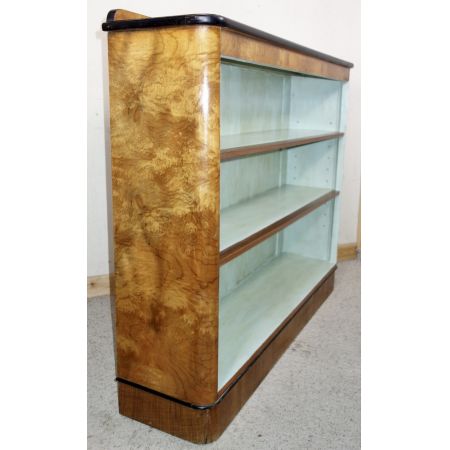 Antikes Nussbaum Art Deco Bücherregal original englisch ca 1930