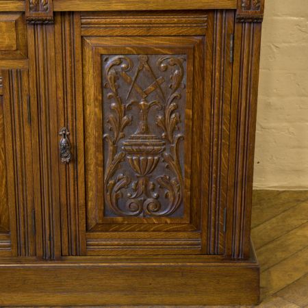 Edwardianischer Eichen Bücherschrank antik englisch ca 1890