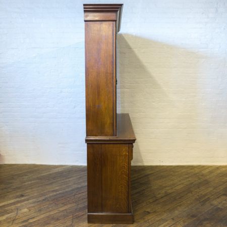 Edwardianischer Eichen Bücherschrank antik englisch ca 1890