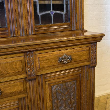 Edwardianischer Eichen Bücherschrank antik englisch ca 1890