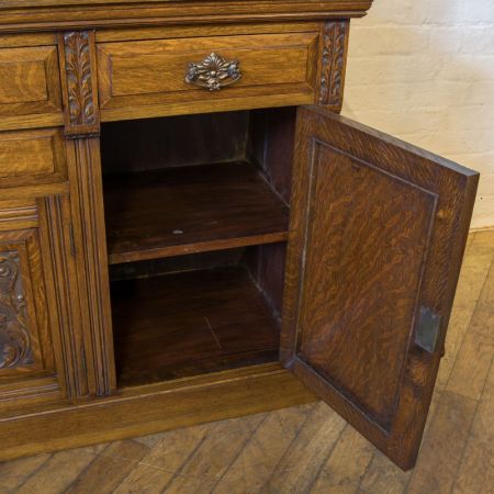 Edwardianischer Eichen Bücherschrank antik englisch ca 1890