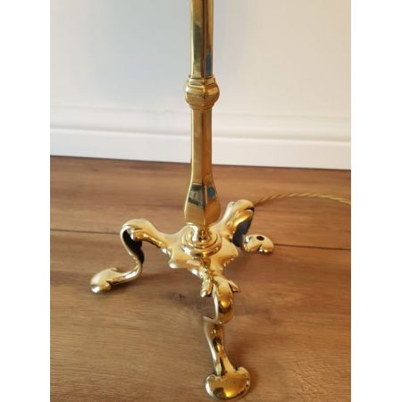 Antike englische Pullman Tischlampe Messing Faraday & Son ca 1910