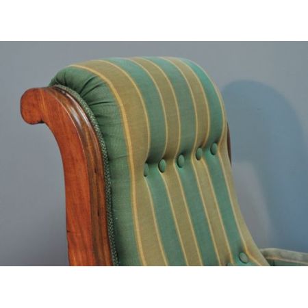 Viktorianischer antiker Sessel Nussbaum Polstersessel englisch ca 1880