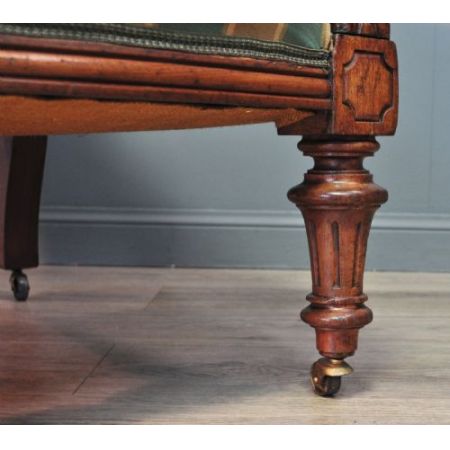 Viktorianischer antiker Sessel Nussbaum Polstersessel englisch ca 1880