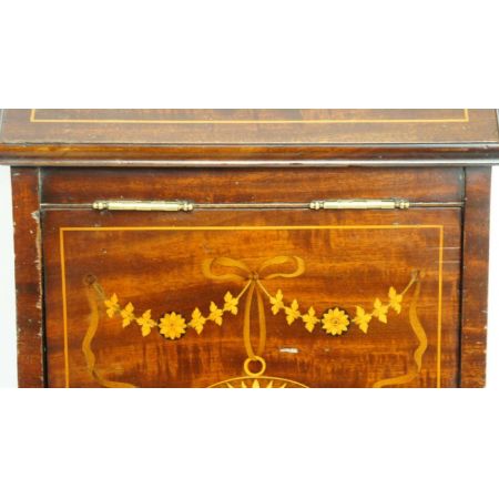 Edwardianische Kohlebox Kohlebehälter Mahagoni antik ca 1890