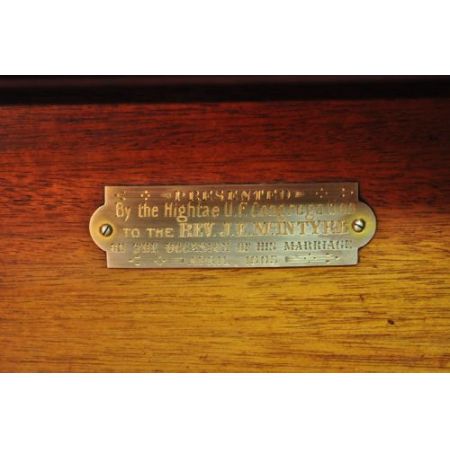 Edwardianischer antiker Mahagoni Schreibtisch englisch ca 1900