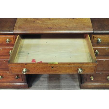 Edwardianischer antiker Mahagoni Schreibtisch englisch ca 1900