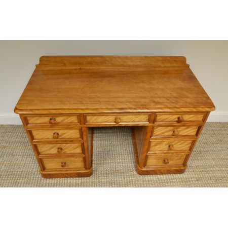 Viktorianischer antiker Birken Schreibtisch englisch ca 1870