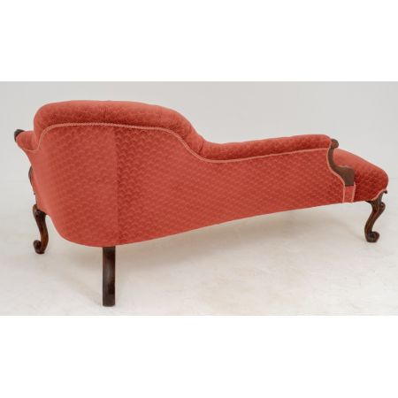 Viktorianische Palisander Chaise Longue Stoff antik ca 1860