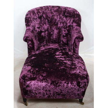 Viktorianische Samt Chaise Longue original antik ca 1880